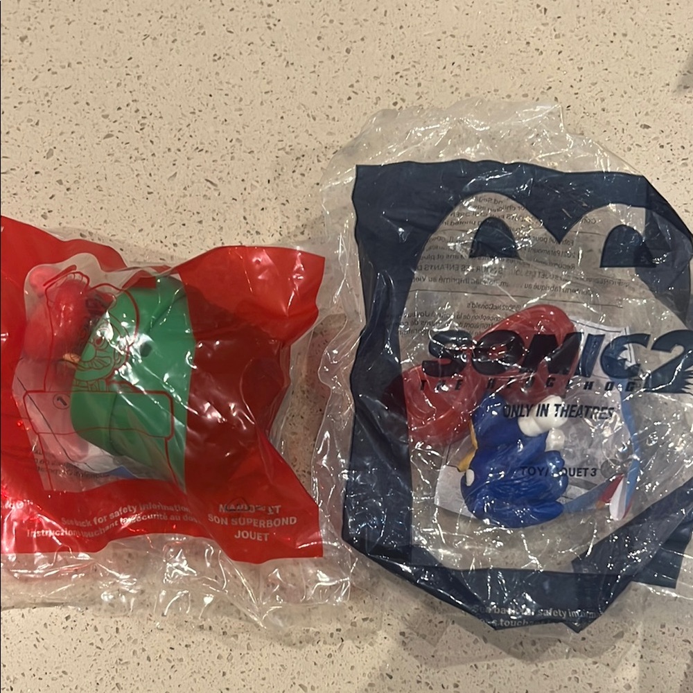 McDonald’s sonic and Mario toy